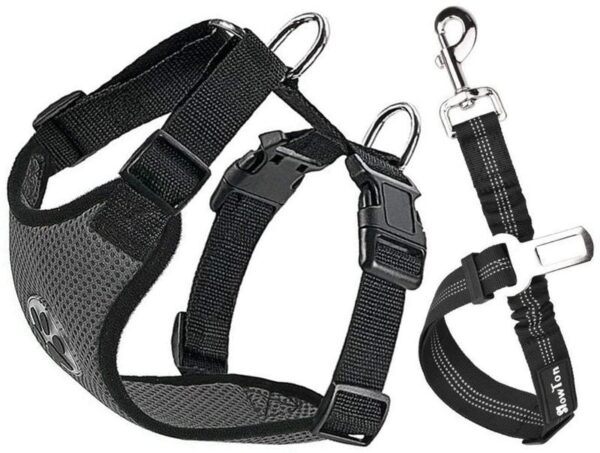 SlowTon Dog Harness with Safety Strap